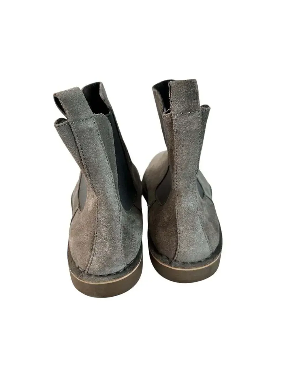 The Rail Mens Suede Chelsea Boots With Rubber Soles Size Grey Classic Casualcore